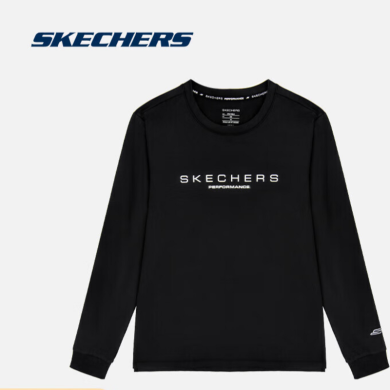 Skechers斯凯奇运动休闲卫衣男款简约舒适圆领套头衫(宽松版偏大一码)SP322M020