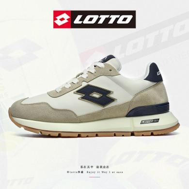 LOTTO乐途峰峦男鞋2022新款阿甘鞋秋季休闲慢跑潮复古厚底运动鞋
