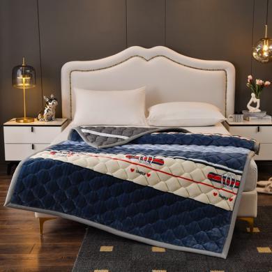 南圣家纺 床上用品薄床垫子加厚宽边牛奶绒床垫薄保暖床床褥单人床护垫子0.9米床垫上下铺SFL