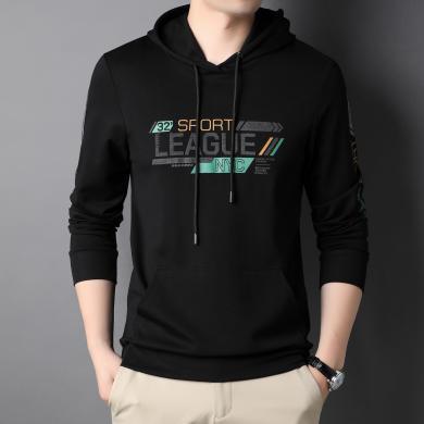 verhouse 春秋新款男款时尚连帽卫衣印花长袖休闲上衣