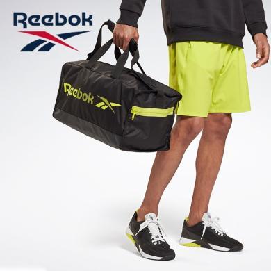 Reebok锐步旅行袋方型健身包单肩手提大号运动包休闲男女包大容量尼龙布H49988 黑色
