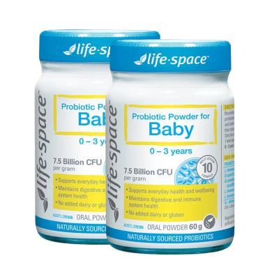 【2瓶装】澳洲 life space益倍适 婴幼儿益生菌粉60g/瓶（0-3岁）婴儿幼儿肠胃养护调理改善