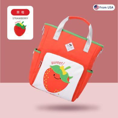 美国Beatrix补习袋小学生美术袋儿童补习书包女孩男孩手提袋拎书袋斜跨单肩包草莓TT-ALEJ-682863414790