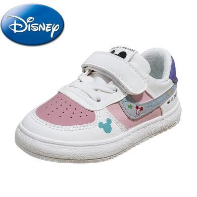 迪士尼小童儿童运动鞋2024春季新款女童休闲鞋子软底小女孩板鞋时尚小白鞋潮