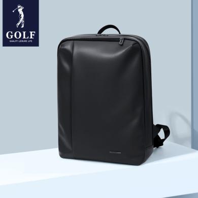 GOLF/高尔夫商务男双肩包男士背包15.6寸笔记本电脑包PU皮旅行简约休闲书包双肩背包 D23380