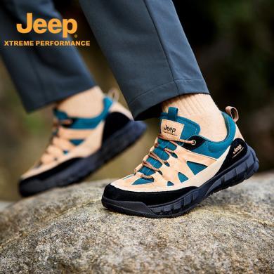 Jeep/吉普户外防滑耐磨登山徒步鞋男时尚拼接休闲鞋高弹缓震运动鞋P311071203
