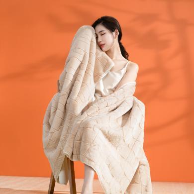 POKALEN毛毯被秋冬牛奶绒毯子被加厚保暖珊瑚绒毯双人冬季法兰绒盖毯