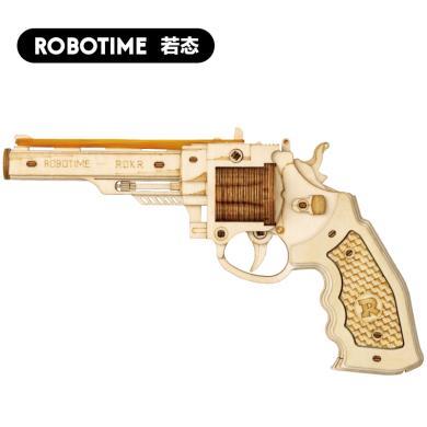 【ROKR若客】史密斯M60左轮手枪 diy手工模型送礼物创意玩具男孩生日礼品10岁儿童