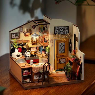 【rolife若来】幸福厨房diy小屋手工小房子模型迷你木质拼装礼物女生