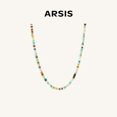 ARSIS彩虹守护串珠项链多巴胺女轻奢小众设计时尚新款项链女AMM302J