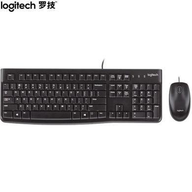 罗技（Logitech） MK120有线键盘鼠标套装 台式机键鼠套装笔记本电脑USB通用客服办公