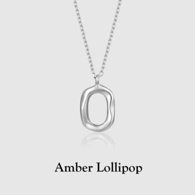 安铂洛利项链女轻奢设计感锁骨链方形吊坠气质颈链ABL2308011111
