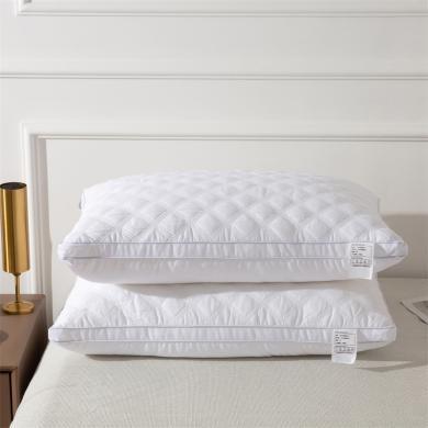 【限时秒杀】VIPLIFE绗绣白色小方格枕芯 单人枕头芯宿舍家用枕纤维枕头