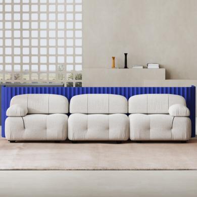 soriana热巴同款泰迪绒布沙发主题个性网红随意组合家具