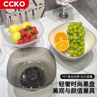CCKO高脚水果盘茶点盘酒店专用盘子甜品台摆件大容量零食盘CK8514