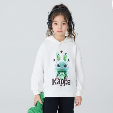 【Kappa kids】女童休闲卫衣24春秋季卡通带帽韩系纯棉