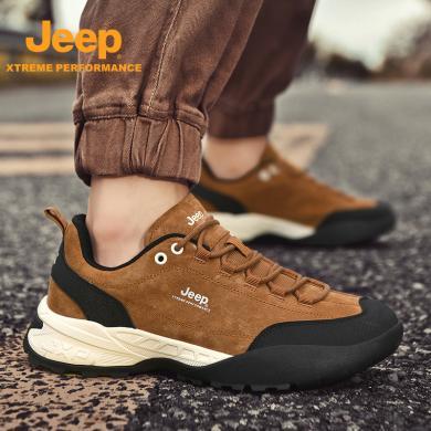 Jeep/吉普新款拼色徒步鞋男户外防滑耐磨登山鞋透气缓震运动鞋P330912166