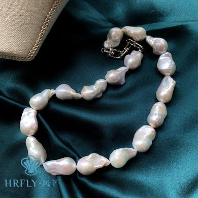 风下Hrfly巴洛克珍珠项链 高品质炫彩13-21mm大颗粒巴洛克珍珠项链