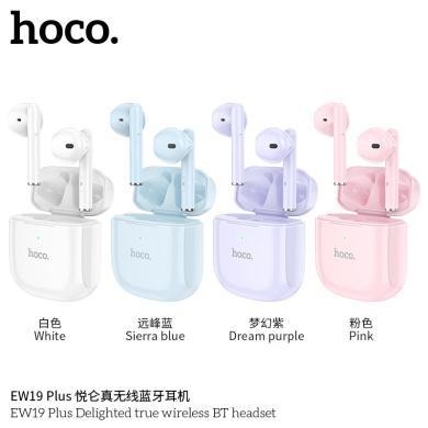 浩酷（HOCO） TWS真无线蓝牙耳机 解控降噪 音乐通话迷你入耳式适用苹果安卓华为通用 EW19plus