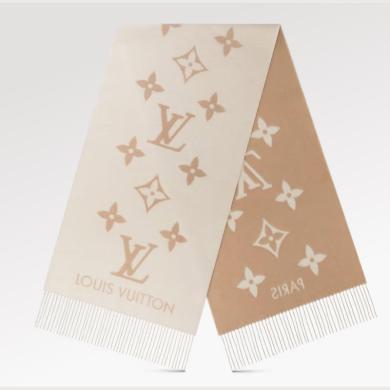 【支持购物卡】Louis Vuitton 路易威登浅米色山羊绒围巾M78123 节日礼物生日礼物 送礼好物