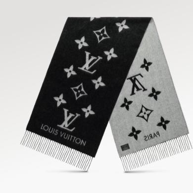 【支持购物卡】Louis Vuitton 路易威登黑色山羊绒围巾M71040 节日礼物生日礼物 送礼好物