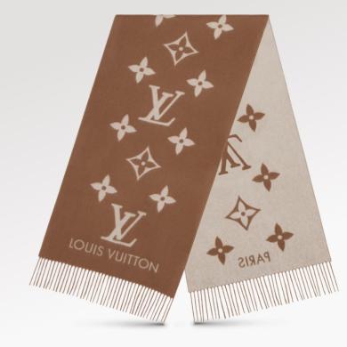 【支持购物卡】Louis Vuitton 路易威登深褐色山羊绒围巾M76067 节日礼物生日礼物 送礼好物