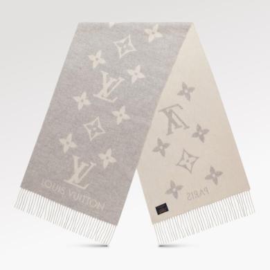 【支持购物卡】Louis Vuitton 路易威登灰色山羊绒围巾M71126 节日礼物生日礼物 送礼好物