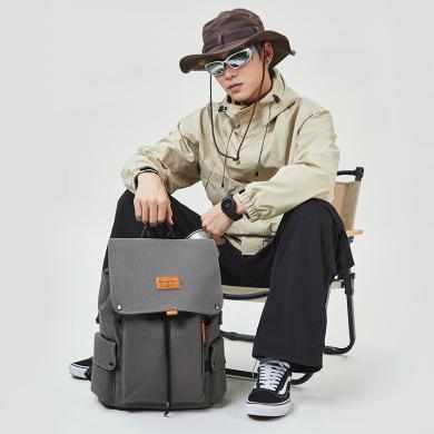 波斯丹顿休闲双肩包男时尚潮流韩版初高中书包男士背包旅行包电脑包BJ6204191