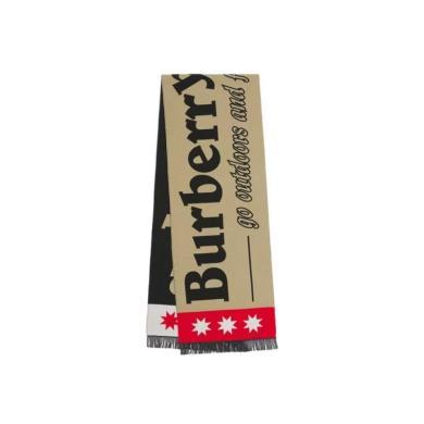 【支持购物卡】BURBERRY博柏利 字母标 典藏米色围巾