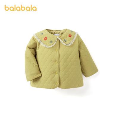 巴拉巴拉婴儿宝宝棉服女童两穿外套儿童圆领棉袄冬装童装 200422106004