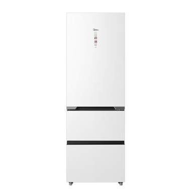 美的（Midea）冰箱401升三门超一级净化净味除菌纯平全嵌保鲜家用智能大冰箱BCD-401WUTGPZM凝光白