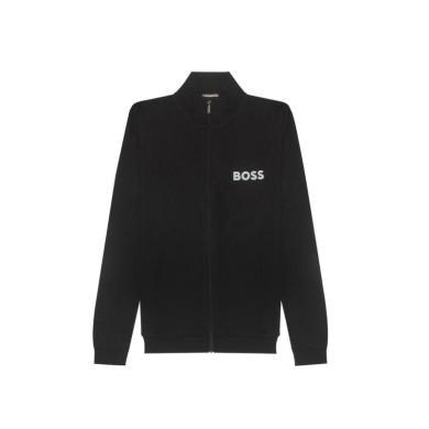 【支持购物卡】HUGO BOSS雨果博斯 胸标徽标印花棉质男士运动外套开衫香港直邮
