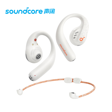 声阔SoundCore飞跃线2合1不入耳蓝牙耳机AeroFit Pro开放舒适音质颠覆骨传导无线运动跑步骑行46H续航苹果华为 声阔耳机
