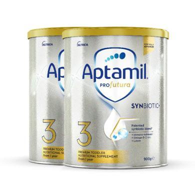 品牌直供【2罐装】澳洲Aptamil爱他美 白金版幼儿配方奶粉 3段 1-3周岁 900g*2