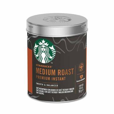 【支持购物卡】美国Starbucks星巴克 0蔗糖速溶咖啡粉90g 轻度烘培/中度烘培/深度烘焙 无糖
