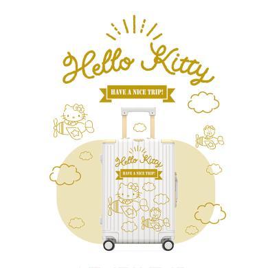 银座xHello Kitty正版联名26寸行李箱女高级感大容量结实耐用万向轮A-9890K