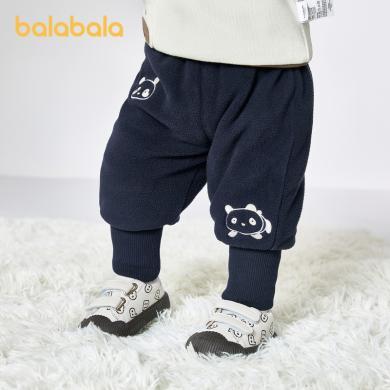 巴拉巴拉裤子冬季男婴童百搭柔软舒适针织长裤保暖200422108109