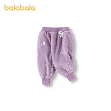 巴拉巴拉女童运动裤婴儿摇粒绒长裤儿童加厚保暖裤子冬装童装 200422108007