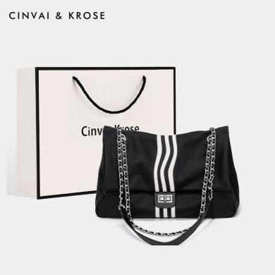 CinvaiKrose 官网旗舰店包包女式2024新款托特包大容量帆布包腋下通勤单肩女包