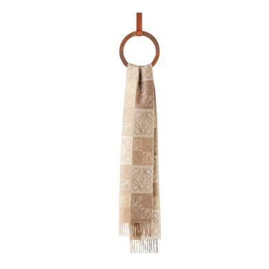 【支持购物卡】LOEWE罗意威 双面羊毛长方形经典老花围巾