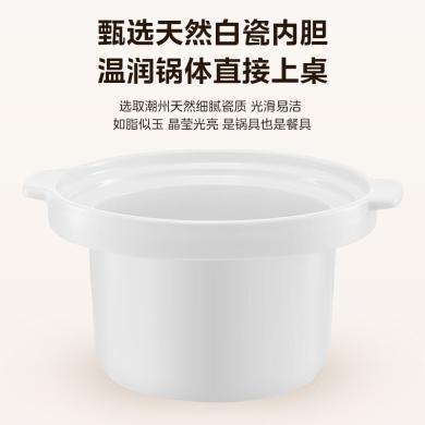 美的 Midea 电炖锅 电炖盅 煲汤锅 电砂锅 家用煮粥 可预约定时 全自动智能炖锅MD-DGE3001