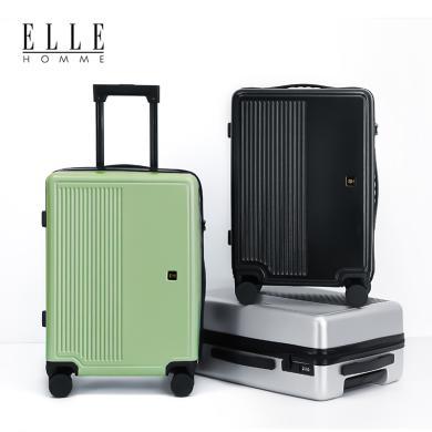 ELLE HOMME新款时尚行李箱密码箱旅行箱26寸大容量拉杆箱