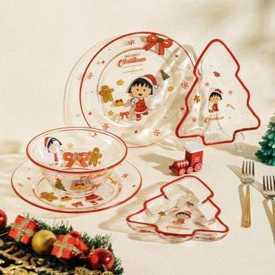 【摩登主妇&樱桃小丸子】圣诞礼物玻璃碗盘耐高温盘子沙拉酸奶碗