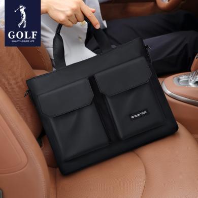 GOLF/高尔夫新款男包手提包商务公文包单肩包斜挎包男士大容量14寸电脑包 GAD12909