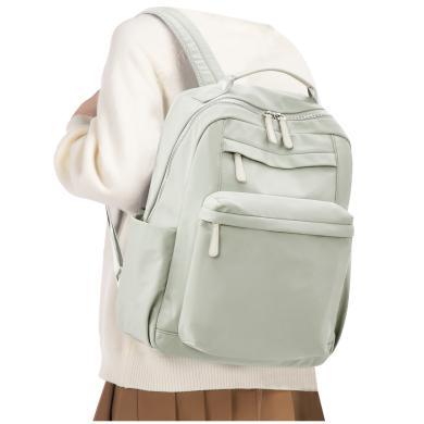 XIASUAR双肩包女设计感小众简约旅行背包大学生电脑包14寸学生书包-7631