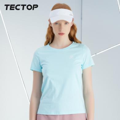 TECTOP/探拓户外T恤打底衫女短袖薄款内搭春夏运动圆领短袖T恤