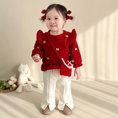 Peninsula Baby童装女童衣服秋冬女宝两件套时尚气质女孩衣服冬季儿童衣服
