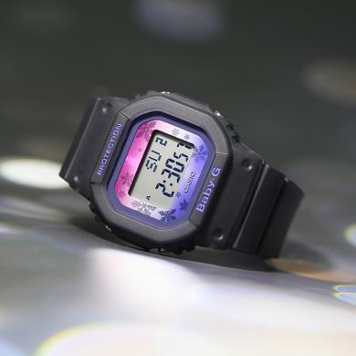 【独家】Casio卡西欧手表女彩色透明雪花小方块运动防水送礼物BGD-560WL