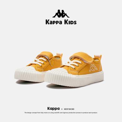 Kappa卡帕童鞋儿童帆布鞋男童2024春季新款中大童休闲运动板鞋子女童KZY223026