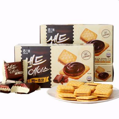 韩国进口 海太ACE巧克力味夹心饼干充饥下午茶点独立包装儿童零食